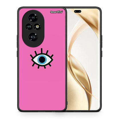 Θήκη Honor 200 Pro 5G Blue Eye Pink από τη Smartfits με σχέδιο στο πίσω μέρος και μαύρο περίβλημα | Honor 200 Pro 5G Blue Eye Pink case with colorful back and black bezels