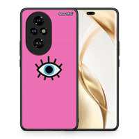 Thumbnail for Θήκη Honor 200 Pro 5G Blue Eye Pink από τη Smartfits με σχέδιο στο πίσω μέρος και μαύρο περίβλημα | Honor 200 Pro 5G Blue Eye Pink case with colorful back and black bezels