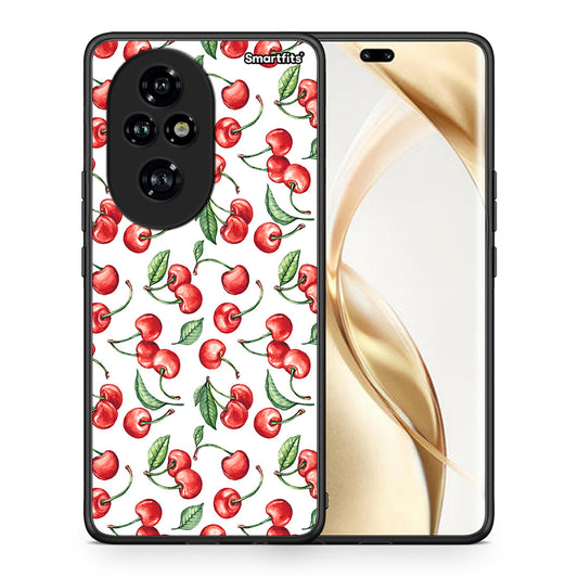 Θήκη Honor 200 Pro 5G Cherry Summer από τη Smartfits με σχέδιο στο πίσω μέρος και μαύρο περίβλημα | Honor 200 Pro 5G Cherry Summer case with colorful back and black bezels