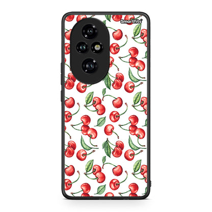 Honor 200 Pro 5G Cherry Summer θήκη από τη Smartfits με σχέδιο στο πίσω μέρος και μαύρο περίβλημα | Smartphone case with colorful back and black bezels by Smartfits