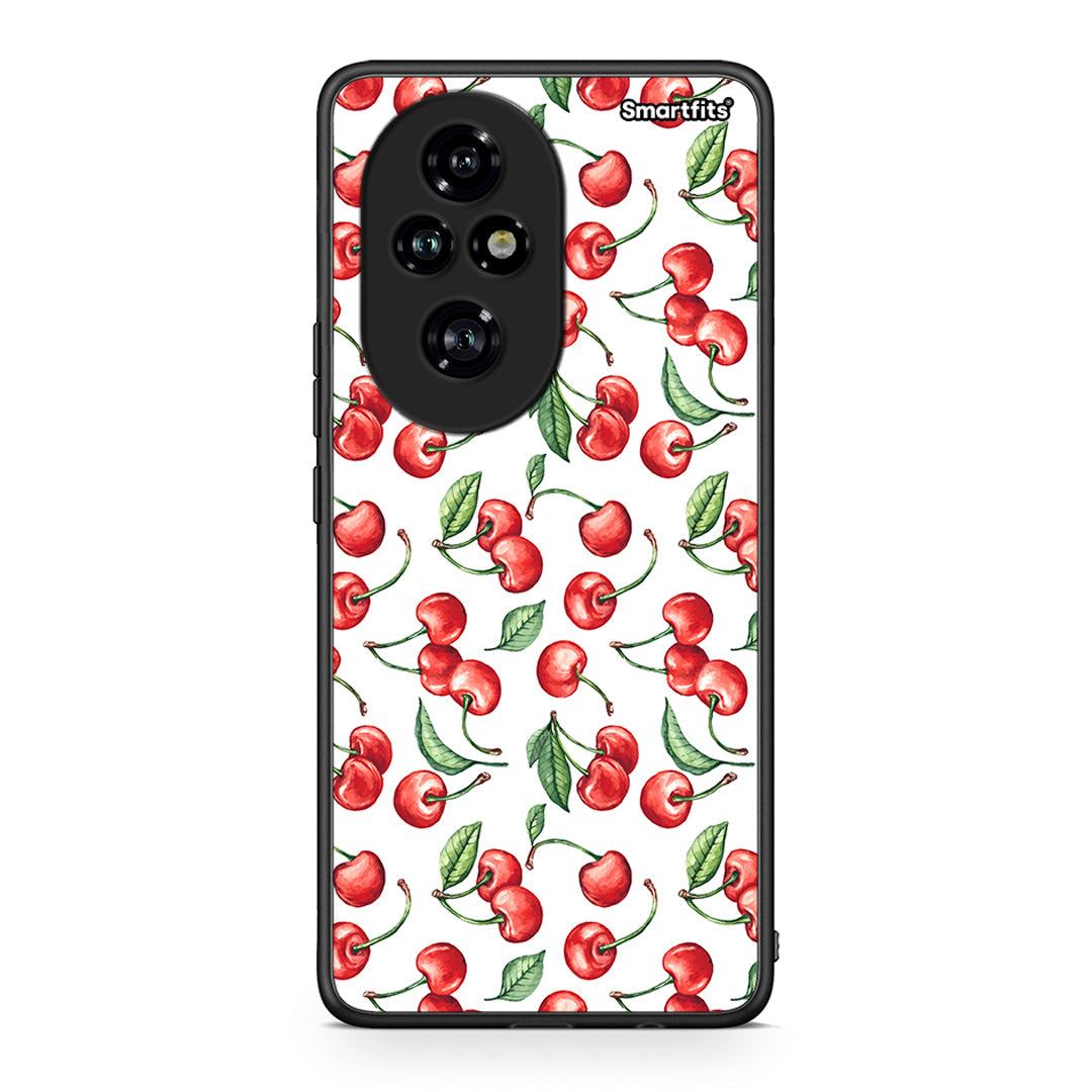 Honor 200 Pro 5G Cherry Summer θήκη από τη Smartfits με σχέδιο στο πίσω μέρος και μαύρο περίβλημα | Smartphone case with colorful back and black bezels by Smartfits