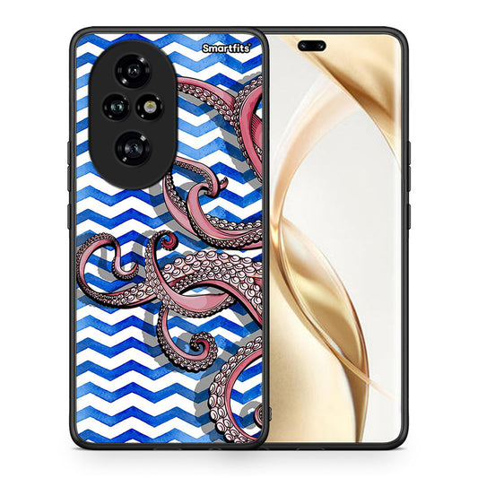 Θήκη Honor 200 Pro 5G Chevron Devilfish από τη Smartfits με σχέδιο στο πίσω μέρος και μαύρο περίβλημα | Honor 200 Pro 5G Chevron Devilfish case with colorful back and black bezels