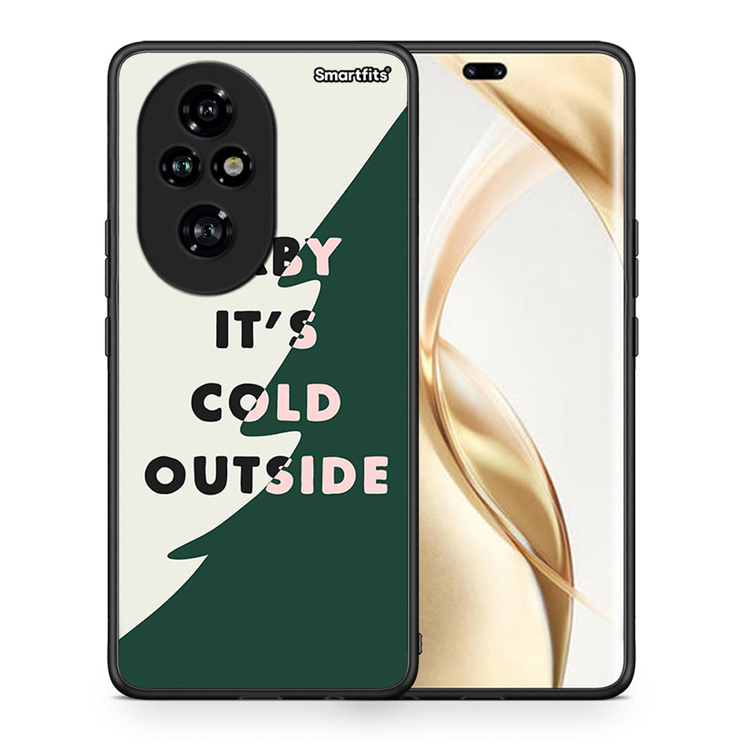 Θήκη Honor 200 Pro 5G Cold Outside από τη Smartfits με σχέδιο στο πίσω μέρος και μαύρο περίβλημα | Honor 200 Pro 5G Cold Outside case with colorful back and black bezels