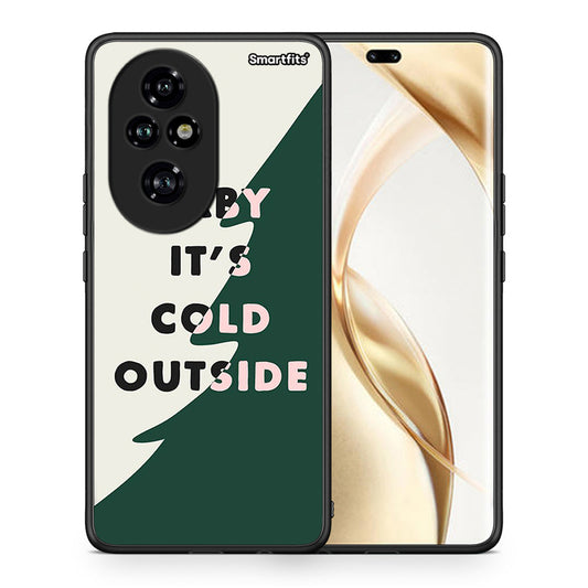 Θήκη Honor 200 Pro 5G Cold Outside από τη Smartfits με σχέδιο στο πίσω μέρος και μαύρο περίβλημα | Honor 200 Pro 5G Cold Outside case with colorful back and black bezels