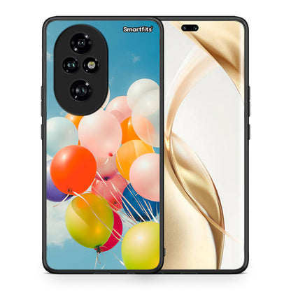 Θήκη Honor 200 Pro 5G Colorful Balloons από τη Smartfits με σχέδιο στο πίσω μέρος και μαύρο περίβλημα | Honor 200 Pro 5G Colorful Balloons case with colorful back and black bezels