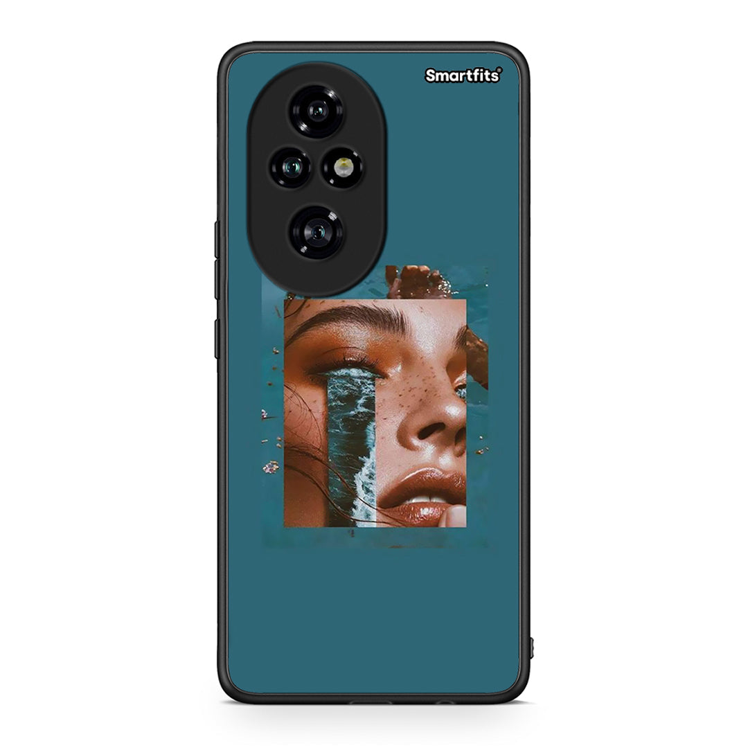 Honor 200 Pro 5G Cry An Ocean θήκη από τη Smartfits με σχέδιο στο πίσω μέρος και μαύρο περίβλημα | Smartphone case with colorful back and black bezels by Smartfits