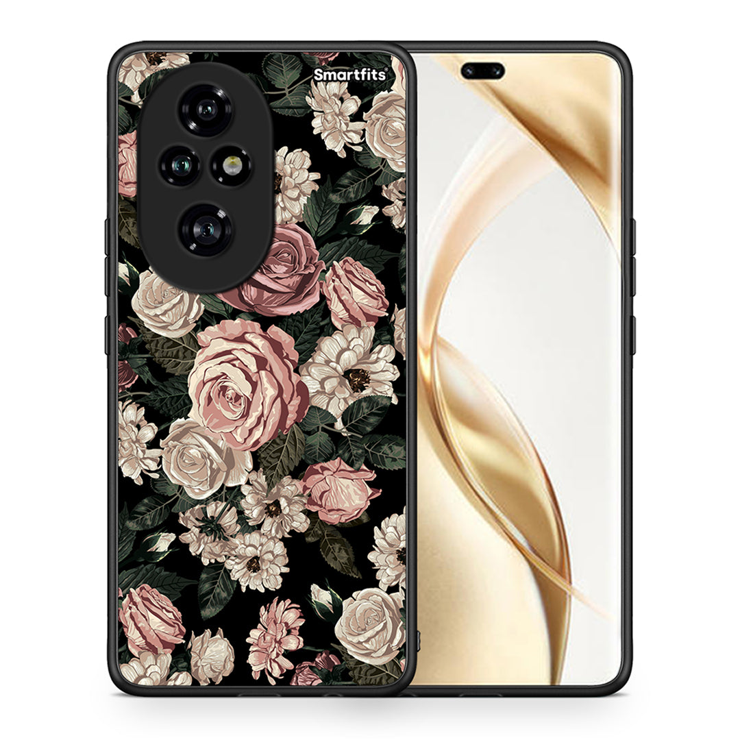 Θήκη Honor 200 Pro 5G Wild Roses Flower από τη Smartfits με σχέδιο στο πίσω μέρος και μαύρο περίβλημα | Honor 200 Pro 5G Wild Roses Flower case with colorful back and black bezels