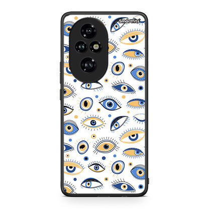 Honor 200 Pro 5G Ftou Ftou θήκη από τη Smartfits με σχέδιο στο πίσω μέρος και μαύρο περίβλημα | Smartphone case with colorful back and black bezels by Smartfits