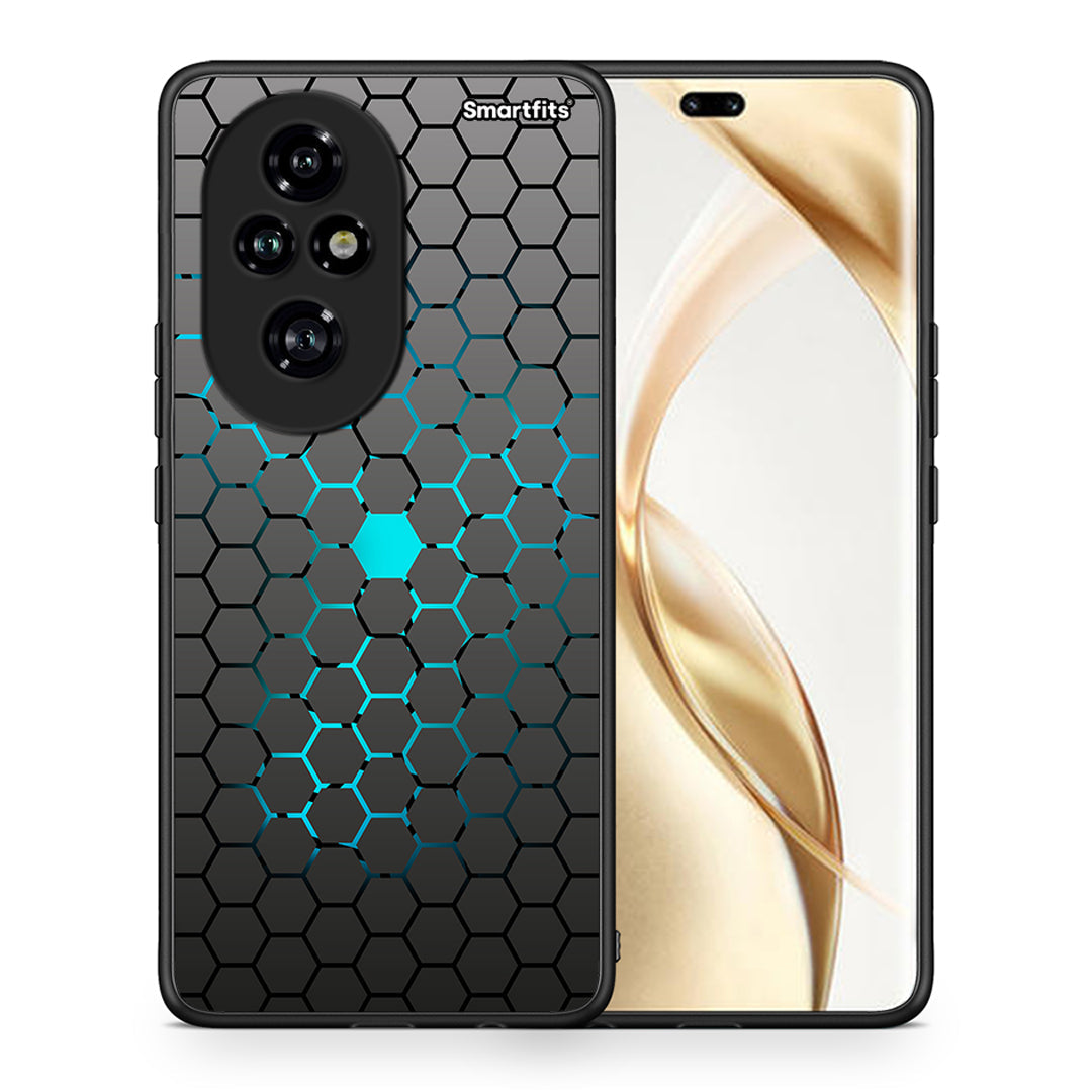 Θήκη Honor 200 Pro 5G Hexagonal Geometric από τη Smartfits με σχέδιο στο πίσω μέρος και μαύρο περίβλημα | Honor 200 Pro 5G Hexagonal Geometric case with colorful back and black bezels