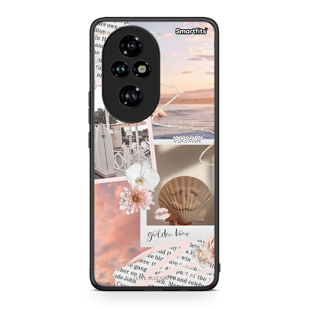 Honor 200 Pro 5G Golden Hour Θήκη Αγίου Βαλεντίνου από τη Smartfits με σχέδιο στο πίσω μέρος και μαύρο περίβλημα | Smartphone case with colorful back and black bezels by Smartfits
