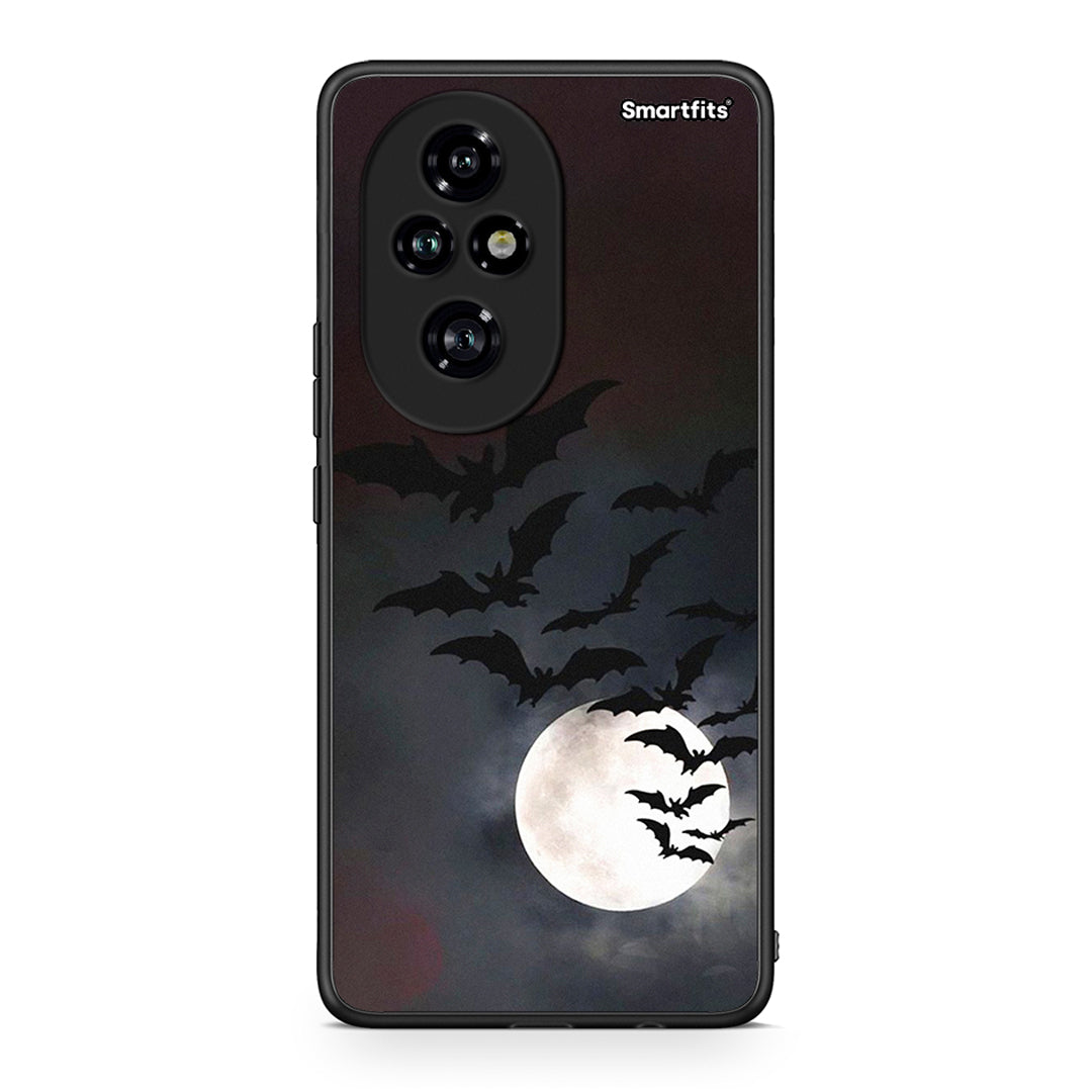 Honor 200 Pro 5G Halloween Bat Night Θήκη από τη Smartfits με σχέδιο στο πίσω μέρος και μαύρο περίβλημα | Smartphone case with colorful back and black bezels by Smartfits