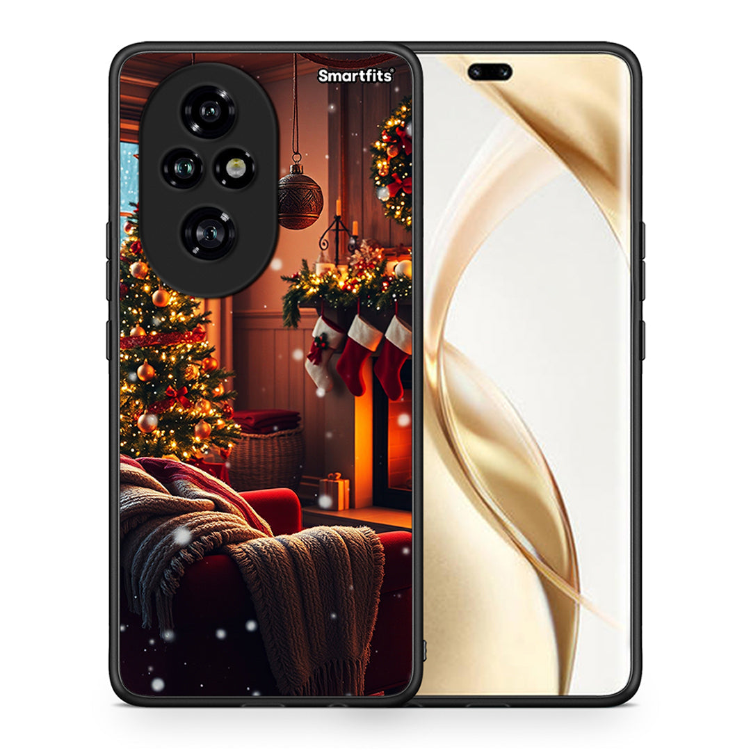 Θήκη Honor 200 Pro 5G Home For Christmas από τη Smartfits με σχέδιο στο πίσω μέρος και μαύρο περίβλημα | Honor 200 Pro 5G Home For Christmas case with colorful back and black bezels