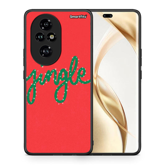 Θήκη Honor 200 Pro 5G Jingle Xmas από τη Smartfits με σχέδιο στο πίσω μέρος και μαύρο περίβλημα | Honor 200 Pro 5G Jingle Xmas case with colorful back and black bezels