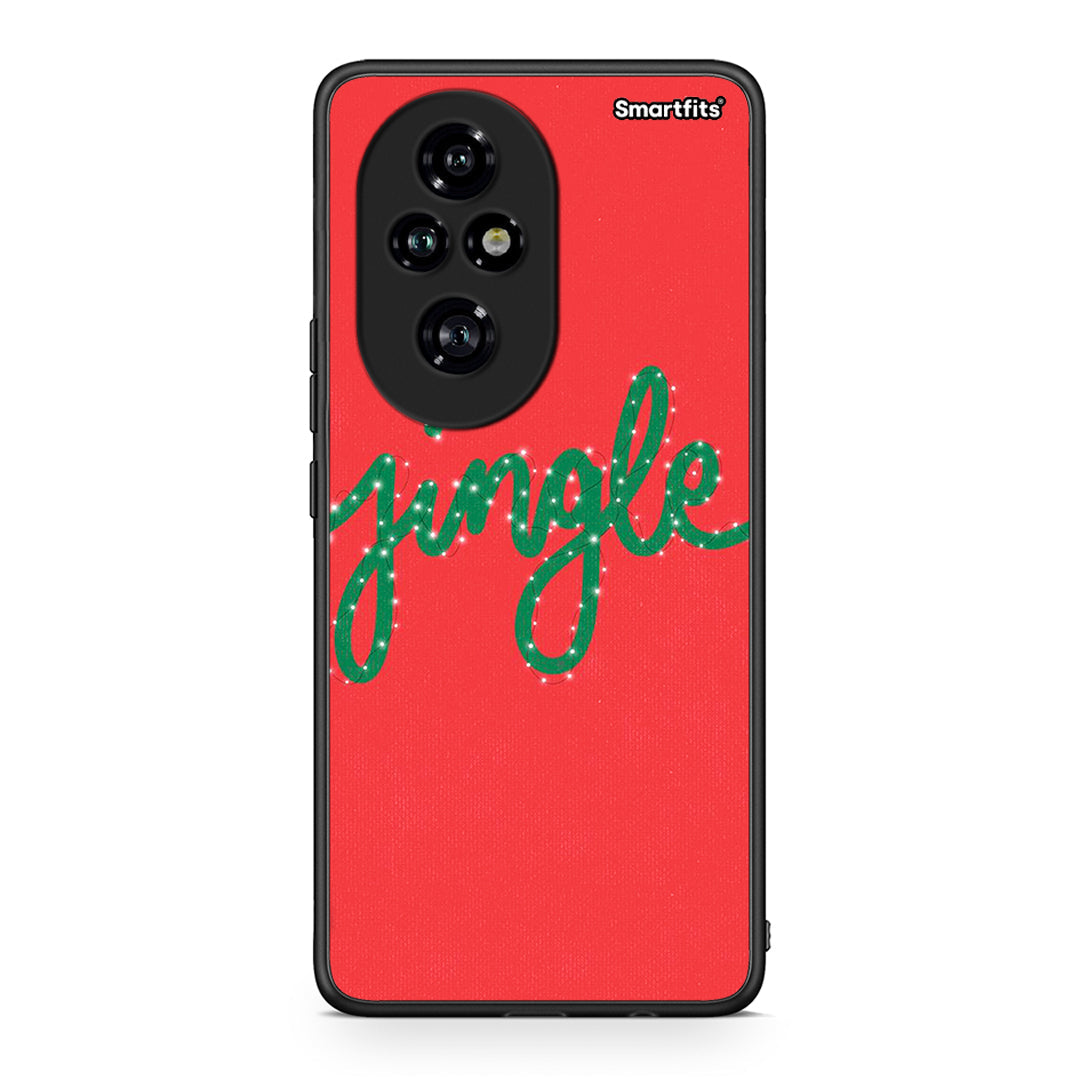 Honor 200 Pro 5G Jingle Xmas θήκη από τη Smartfits με σχέδιο στο πίσω μέρος και μαύρο περίβλημα | Smartphone case with colorful back and black bezels by Smartfits