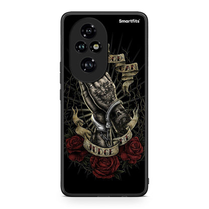 Honor 200 Pro 5G Judge By God θήκη από τη Smartfits με σχέδιο στο πίσω μέρος και μαύρο περίβλημα | Smartphone case with colorful back and black bezels by Smartfits
