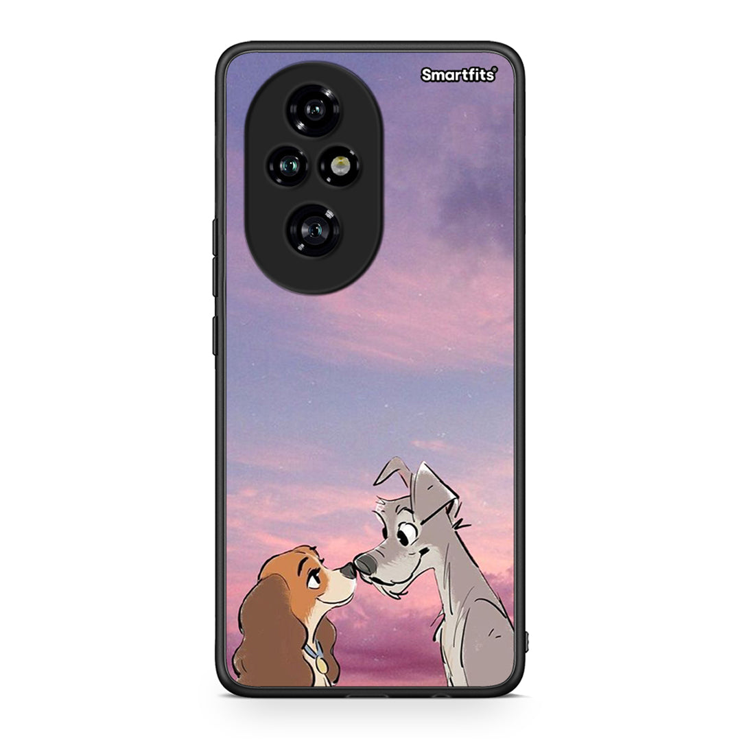 Honor 200 Pro 5G Lady And Tramp θήκη από τη Smartfits με σχέδιο στο πίσω μέρος και μαύρο περίβλημα | Smartphone case with colorful back and black bezels by Smartfits