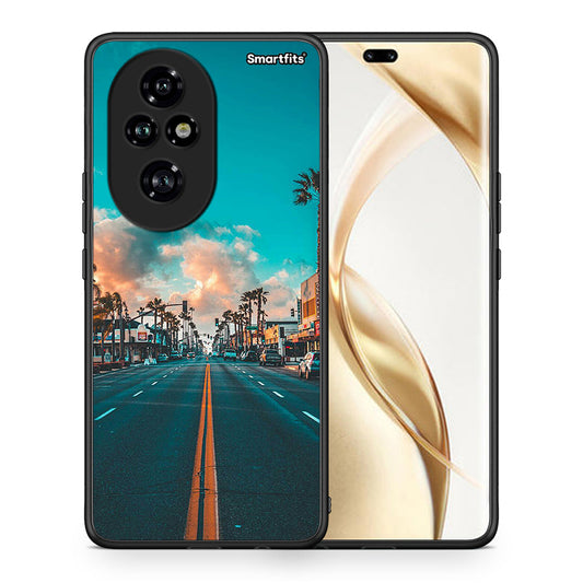 Θήκη Honor 200 Pro 5G City Landscape από τη Smartfits με σχέδιο στο πίσω μέρος και μαύρο περίβλημα | Honor 200 Pro 5G City Landscape case with colorful back and black bezels