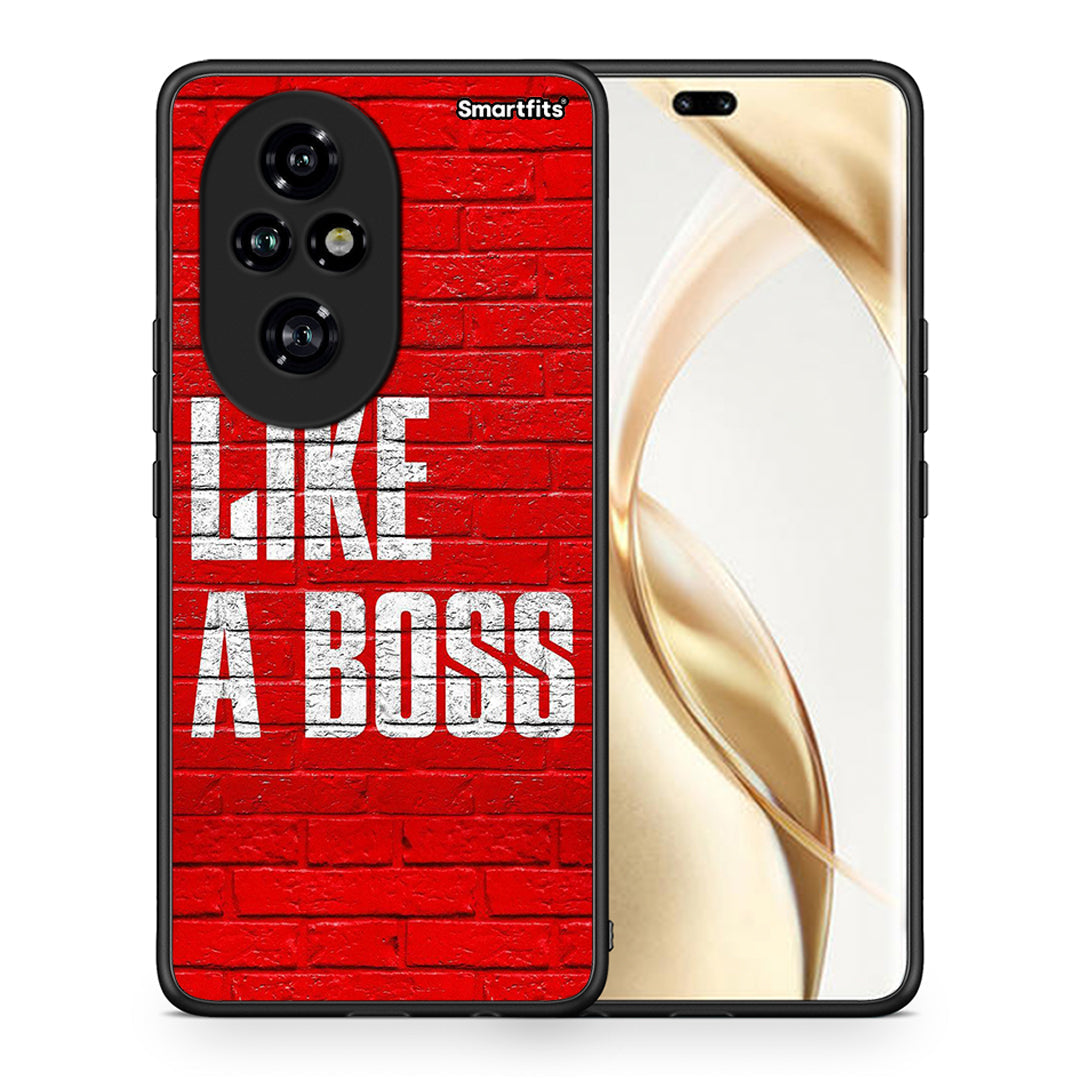 Θήκη Honor 200 Pro 5G Like A Boss από τη Smartfits με σχέδιο στο πίσω μέρος και μαύρο περίβλημα | Honor 200 Pro 5G Like A Boss case with colorful back and black bezels