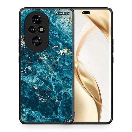 Θήκη Honor 200 Pro 5G Marble Blue από τη Smartfits με σχέδιο στο πίσω μέρος και μαύρο περίβλημα | Honor 200 Pro 5G Marble Blue case with colorful back and black bezels