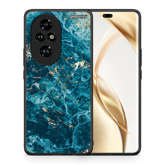 Θήκη Honor 200 Pro 5G Marble Blue από τη Smartfits με σχέδιο στο πίσω μέρος και μαύρο περίβλημα | Honor 200 Pro 5G Marble Blue case with colorful back and black bezels