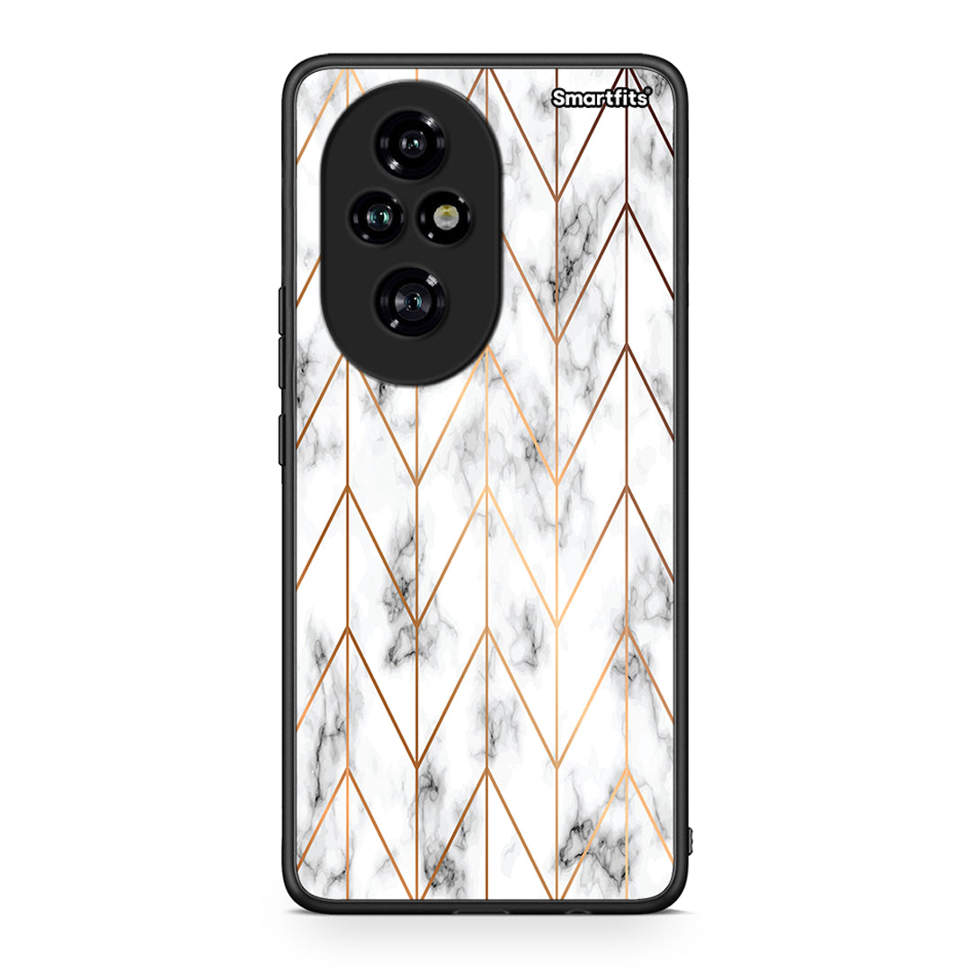 44 - Honor 200 Pro 5G Gold Geometric Marble case, cover, bumper