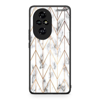 44 - Honor 200 Pro 5G Gold Geometric Marble case, cover, bumper