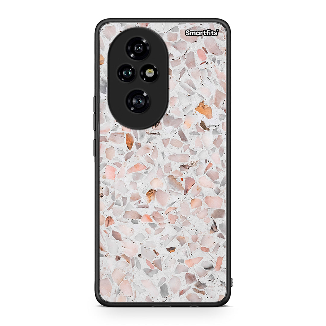 Honor 200 Pro 5G Marble Terrazzo θήκη από τη Smartfits με σχέδιο στο πίσω μέρος και μαύρο περίβλημα | Smartphone case with colorful back and black bezels by Smartfits