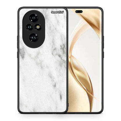 Θήκη Honor 200 Pro 5G White Marble από τη Smartfits με σχέδιο στο πίσω μέρος και μαύρο περίβλημα | Honor 200 Pro 5G White Marble case with colorful back and black bezels