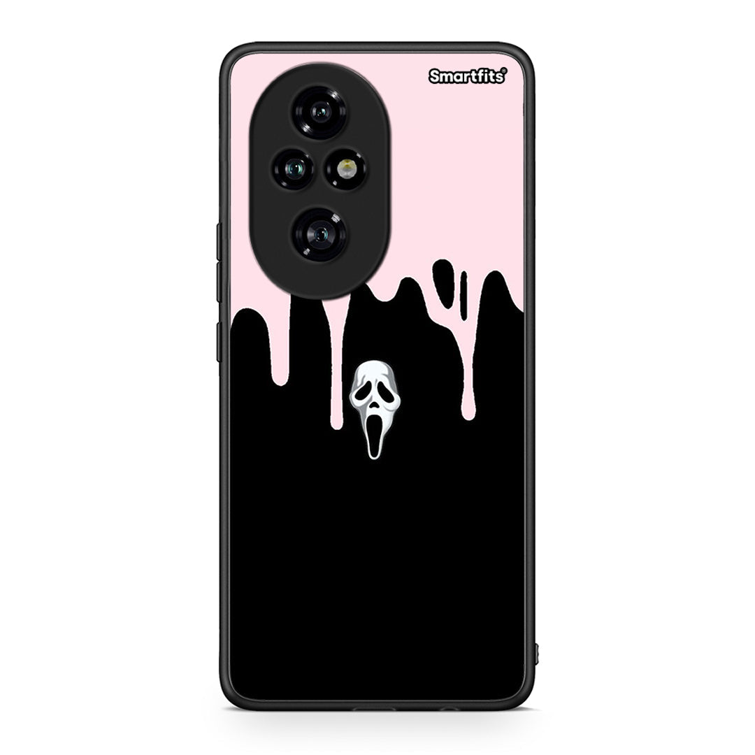 Honor 200 Pro 5G Melting Halloween Mask Θήκη από τη Smartfits με σχέδιο στο πίσω μέρος και μαύρο περίβλημα | Smartphone case with colorful back and black bezels by Smartfits