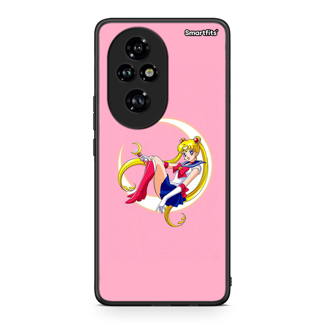 Honor 200 Pro 5G Moon Girl θήκη από τη Smartfits με σχέδιο στο πίσω μέρος και μαύρο περίβλημα | Smartphone case with colorful back and black bezels by Smartfits