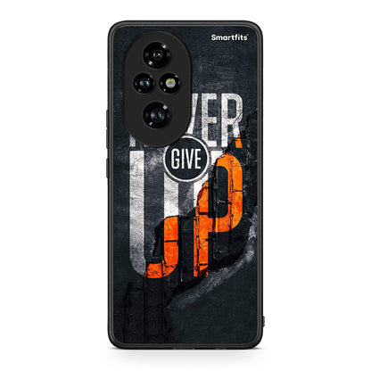 Honor 200 Pro 5G Never Give Up Θήκη Αγίου Βαλεντίνου από τη Smartfits με σχέδιο στο πίσω μέρος και μαύρο περίβλημα | Smartphone case with colorful back and black bezels by Smartfits