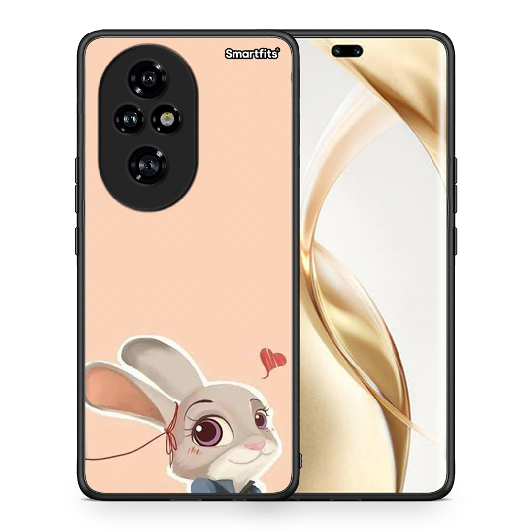 Θήκη Honor 200 Pro 5G Nick Wilde And Judy Hopps Love 2 από τη Smartfits με σχέδιο στο πίσω μέρος και μαύρο περίβλημα | Honor 200 Pro 5G Nick Wilde And Judy Hopps Love 2 case with colorful back and black bezels