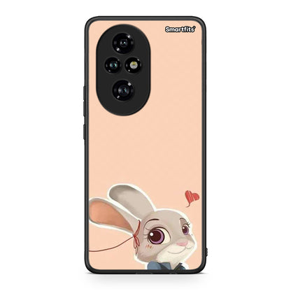 Honor 200 Pro 5G Nick Wilde And Judy Hopps Love 2 θήκη από τη Smartfits με σχέδιο στο πίσω μέρος και μαύρο περίβλημα | Smartphone case with colorful back and black bezels by Smartfits
