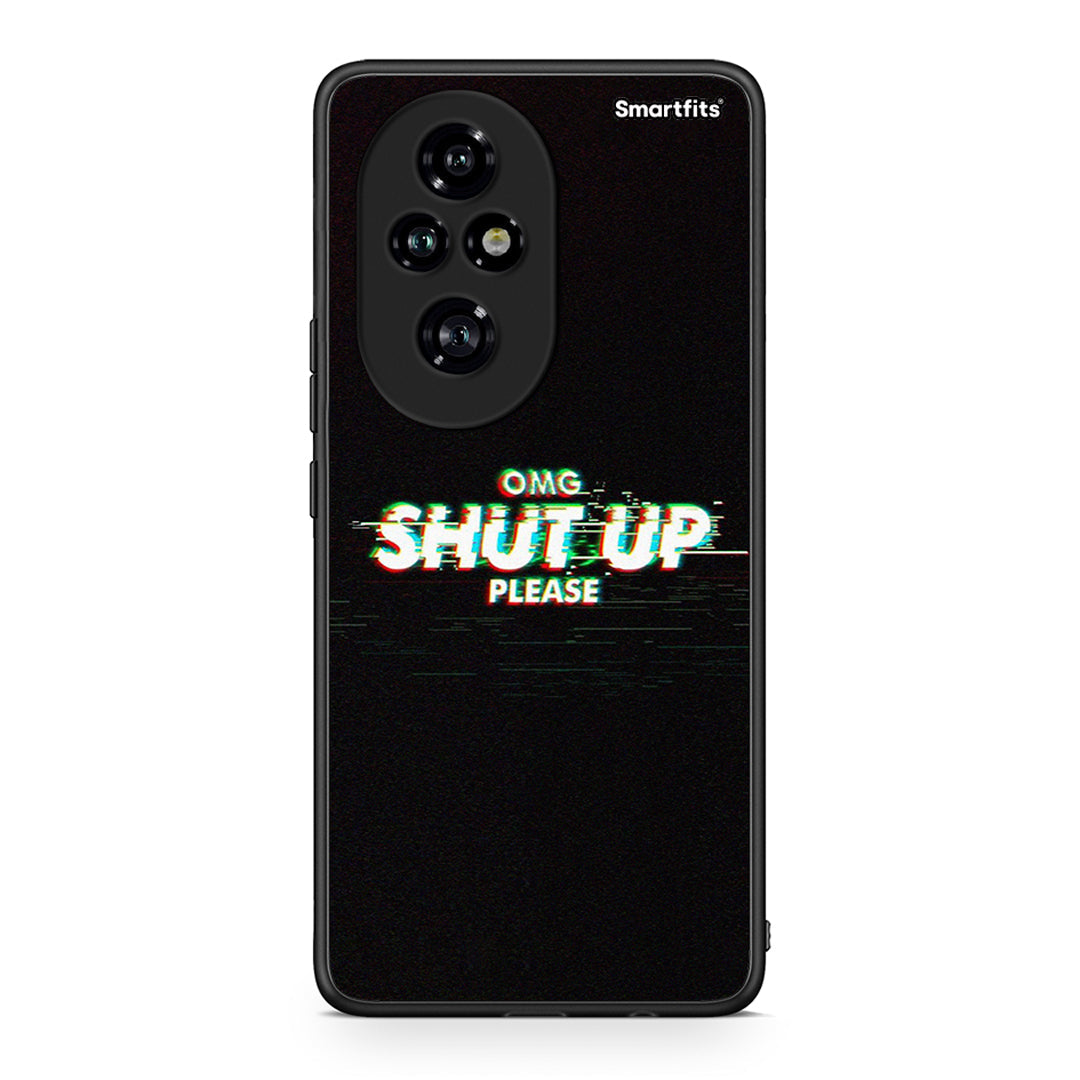 Honor 200 Pro 5G OMG ShutUp θήκη από τη Smartfits με σχέδιο στο πίσω μέρος και μαύρο περίβλημα | Smartphone case with colorful back and black bezels by Smartfits