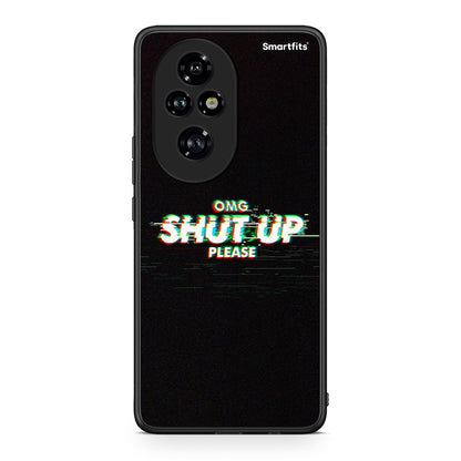 Honor 200 Pro 5G OMG ShutUp θήκη από τη Smartfits με σχέδιο στο πίσω μέρος και μαύρο περίβλημα | Smartphone case with colorful back and black bezels by Smartfits