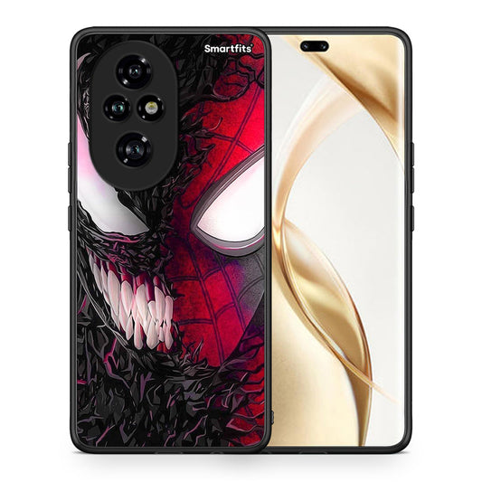 Θήκη Honor 200 Pro 5G SpiderVenom PopArt από τη Smartfits με σχέδιο στο πίσω μέρος και μαύρο περίβλημα | Honor 200 Pro 5G SpiderVenom PopArt case with colorful back and black bezels