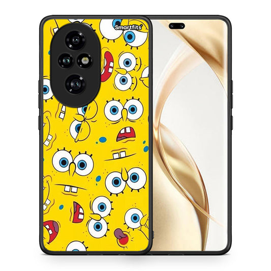 Θήκη Honor 200 Pro 5G Sponge PopArt από τη Smartfits με σχέδιο στο πίσω μέρος και μαύρο περίβλημα | Honor 200 Pro 5G Sponge PopArt case with colorful back and black bezels