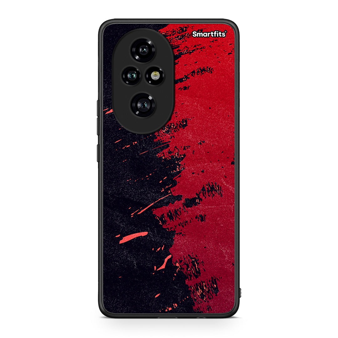 Honor 200 Pro 5G Red Paint Θήκη Αγίου Βαλεντίνου από τη Smartfits με σχέδιο στο πίσω μέρος και μαύρο περίβλημα | Smartphone case with colorful back and black bezels by Smartfits