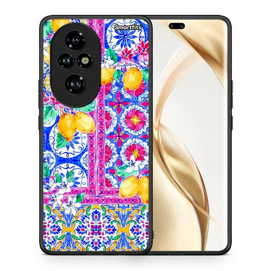 Θήκη Honor 200 Pro 5G Retro Spring από τη Smartfits με σχέδιο στο πίσω μέρος και μαύρο περίβλημα | Honor 200 Pro 5G Retro Spring case with colorful back and black bezels