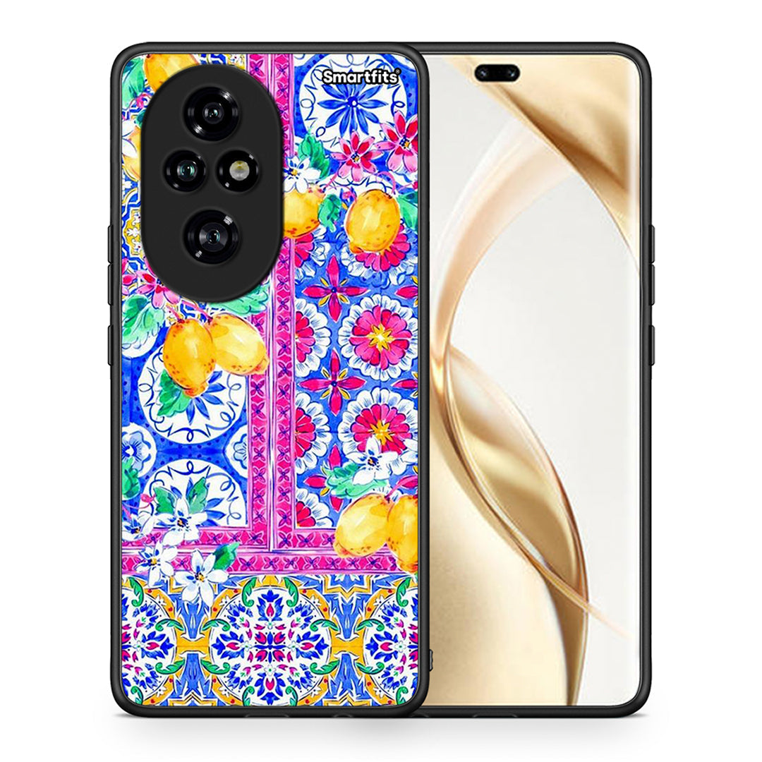 Θήκη Honor 200 Pro 5G Retro Spring από τη Smartfits με σχέδιο στο πίσω μέρος και μαύρο περίβλημα | Honor 200 Pro 5G Retro Spring case with colorful back and black bezels