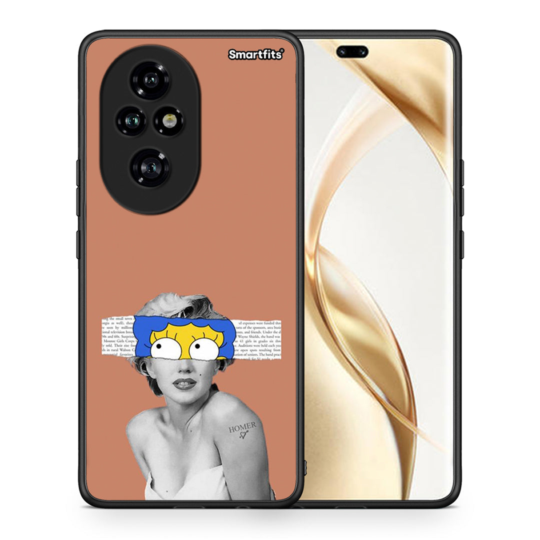 Θήκη Honor 200 Pro 5G Sim Merilyn από τη Smartfits με σχέδιο στο πίσω μέρος και μαύρο περίβλημα | Honor 200 Pro 5G Sim Merilyn case with colorful back and black bezels