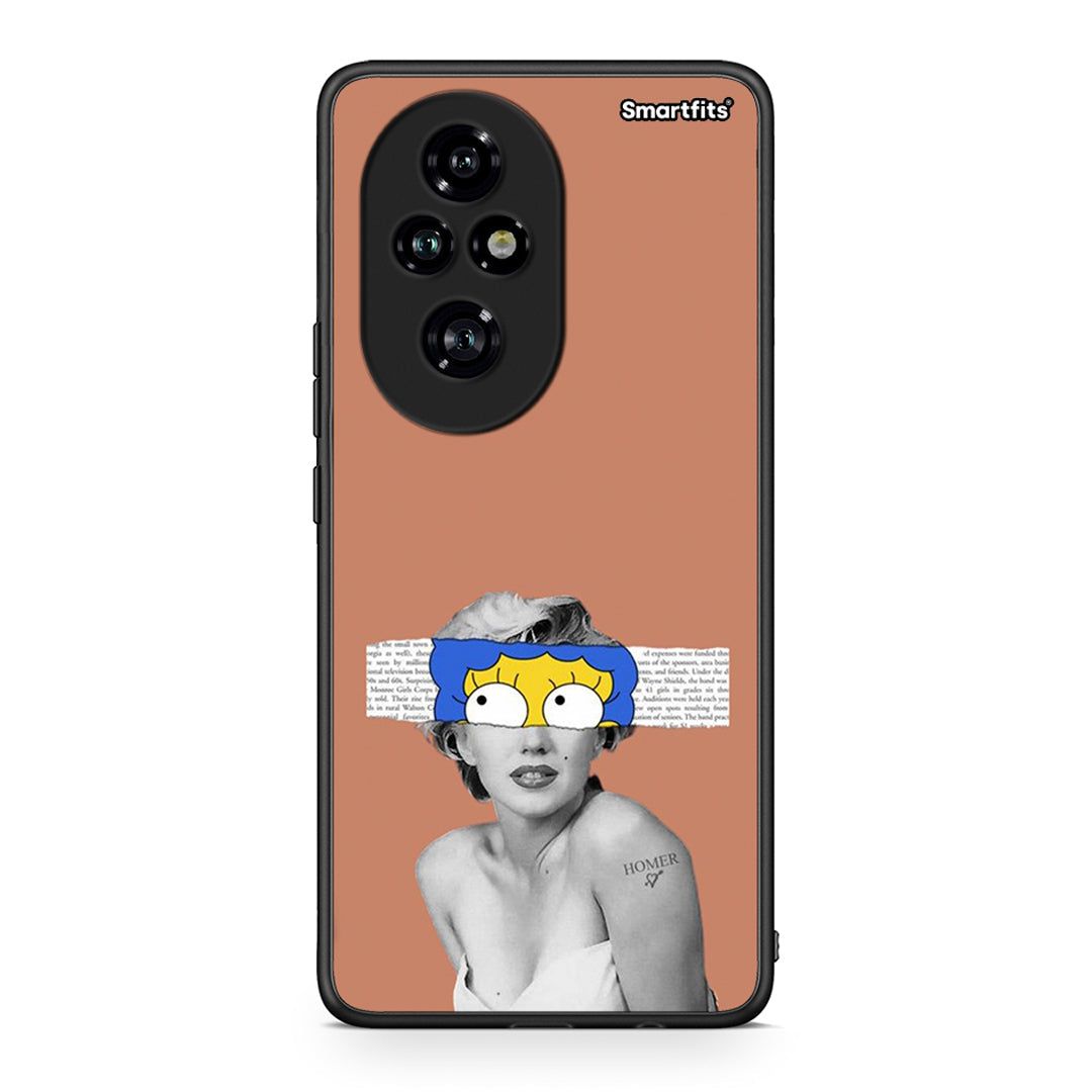 Honor 200 Pro 5G Sim Merilyn θήκη από τη Smartfits με σχέδιο στο πίσω μέρος και μαύρο περίβλημα | Smartphone case with colorful back and black bezels by Smartfits