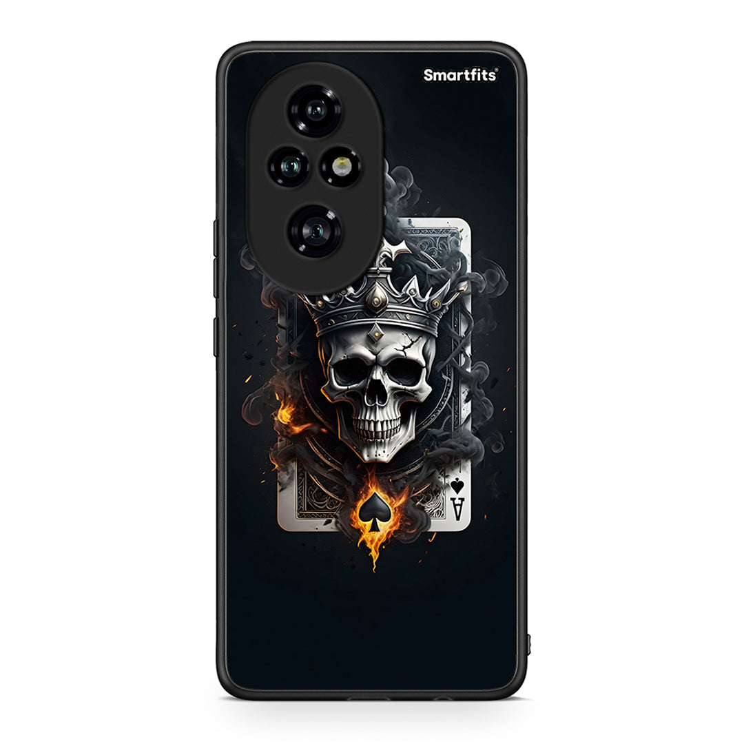 Honor 200 Pro 5G Skull King Ace θήκη από τη Smartfits με σχέδιο στο πίσω μέρος και μαύρο περίβλημα | Smartphone case with colorful back and black bezels by Smartfits