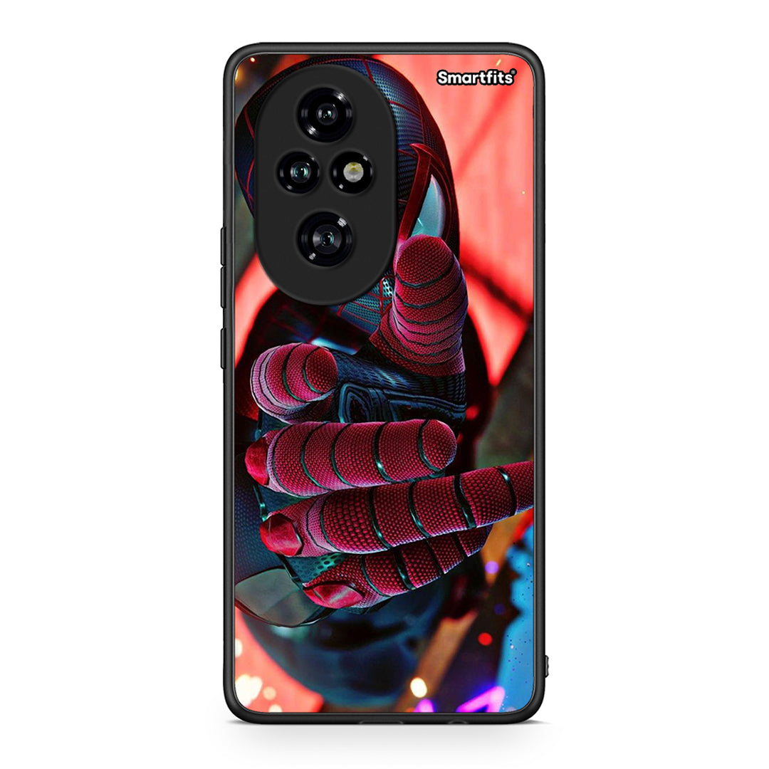 Honor 200 Pro 5G Spider Hand Θήκη από τη Smartfits με σχέδιο στο πίσω μέρος και μαύρο περίβλημα | Smartphone case with colorful back and black bezels by Smartfits