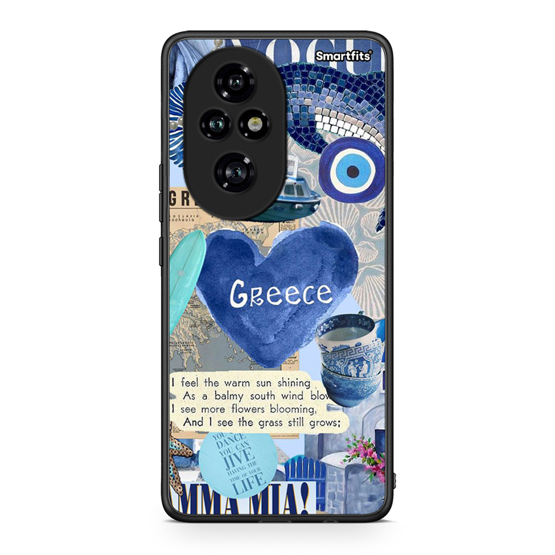 Honor 200 Pro 5G Summer In Greece Θήκη από τη Smartfits με σχέδιο στο πίσω μέρος και μαύρο περίβλημα | Smartphone case with colorful back and black bezels by Smartfits