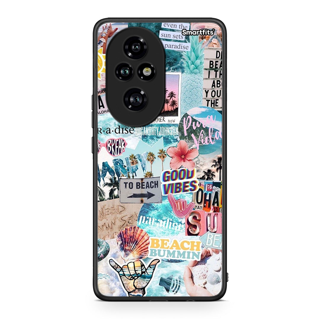 Honor 200 Pro 5G Summer Vibes Θήκη από τη Smartfits με σχέδιο στο πίσω μέρος και μαύρο περίβλημα | Smartphone case with colorful back and black bezels by Smartfits