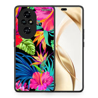 Thumbnail for Θήκη Honor 200 Pro 5G Tropical Flowers από τη Smartfits με σχέδιο στο πίσω μέρος και μαύρο περίβλημα | Honor 200 Pro 5G Tropical Flowers case with colorful back and black bezels