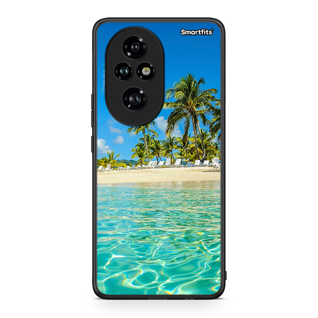 Honor 200 Pro 5G Tropical Vibes Θήκη από τη Smartfits με σχέδιο στο πίσω μέρος και μαύρο περίβλημα | Smartphone case with colorful back and black bezels by Smartfits