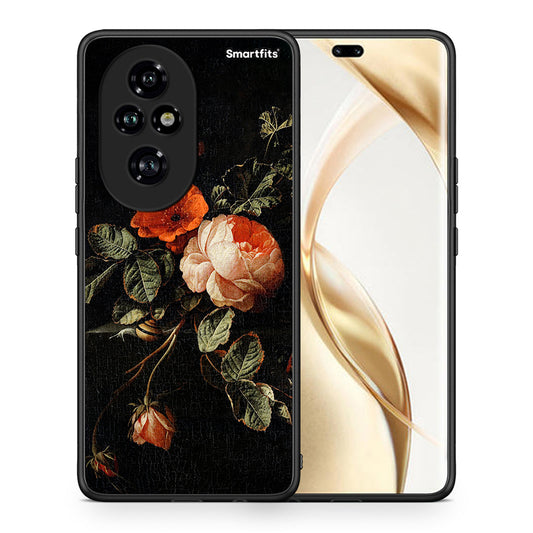 Θήκη Honor 200 Pro 5G Vintage Roses από τη Smartfits με σχέδιο στο πίσω μέρος και μαύρο περίβλημα | Honor 200 Pro 5G Vintage Roses case with colorful back and black bezels