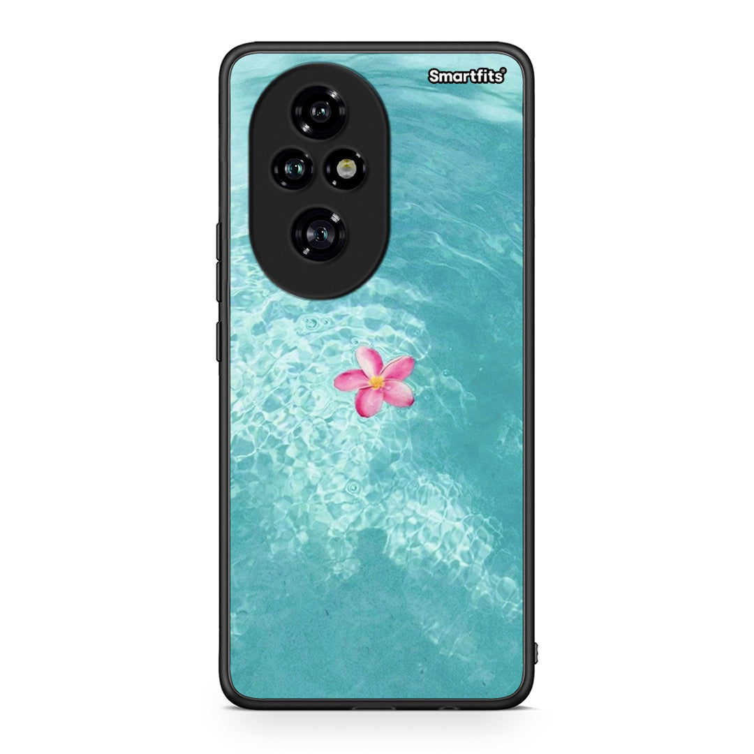 Honor 200 Pro 5G Water Flower Θήκη από τη Smartfits με σχέδιο στο πίσω μέρος και μαύρο περίβλημα | Smartphone case with colorful back and black bezels by Smartfits